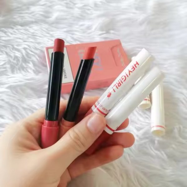 4in1 Trending Lipstick Set Cigarette Shape Matte Long Lasting Easy To Colour Non-sticky Unfading Lip Gloss Makeup Cosmetic For Makeup